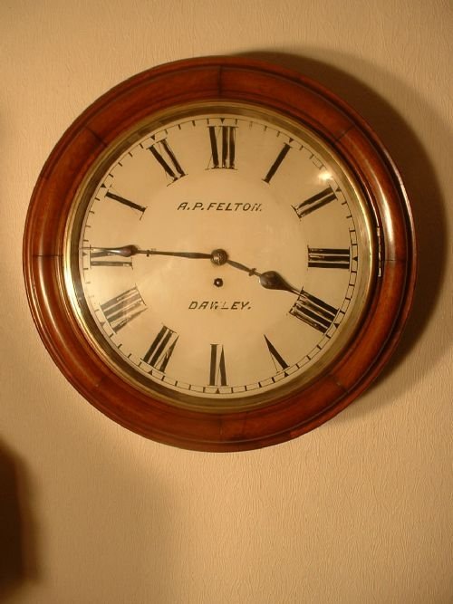 Mahogany Fusee Wallclock.