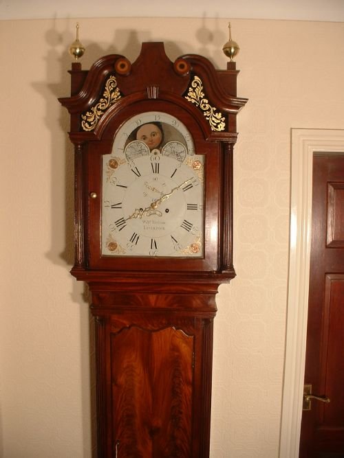 Longcase Moonroller Clock by Tarlton of Liverpool