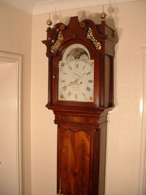 fig 3. Longcase Moonroller Clock by TARLTON of Liverpool