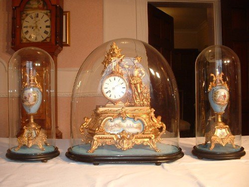 Sevres Panel Garniture Set.