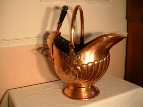 Victorian Copper Coalskuttle