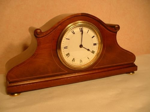 fig 1. Inlaid Mahogany Mantle Clock.