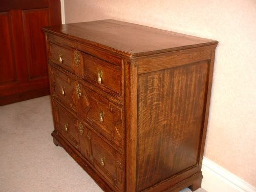 17thc English Oak Chest of Drawers of Small Proportions