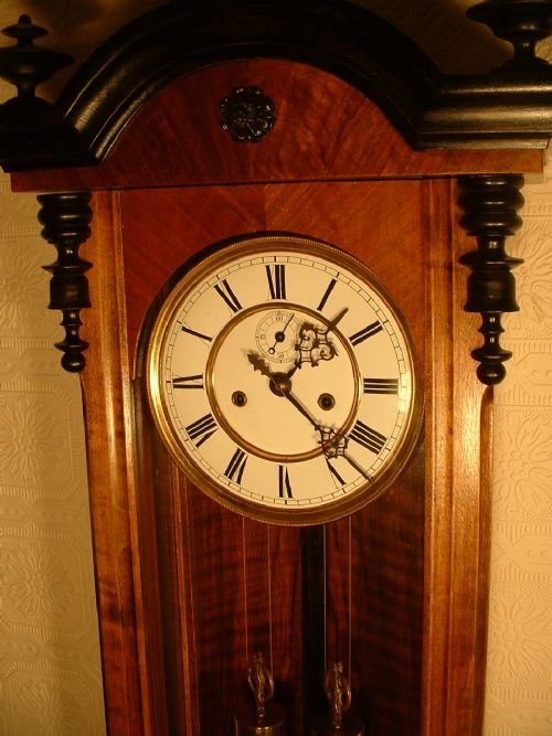 fig 1. Gustav Becker Slimline Vienna Wallclock.