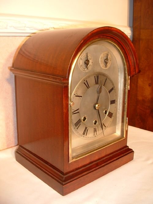 fig 1. Gustav Becker Westminster-Chime Bracket Clock.