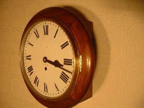 A Rare 10" Dial G.p.o. Fusee Wallclock
