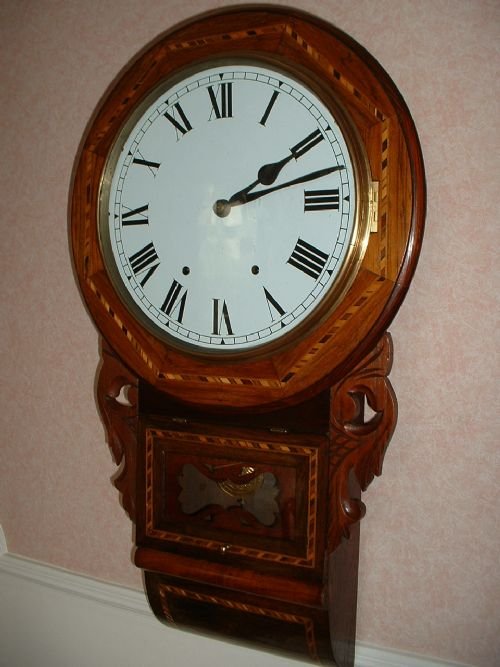 Inlaid, Striking, Dropdial Wallclock