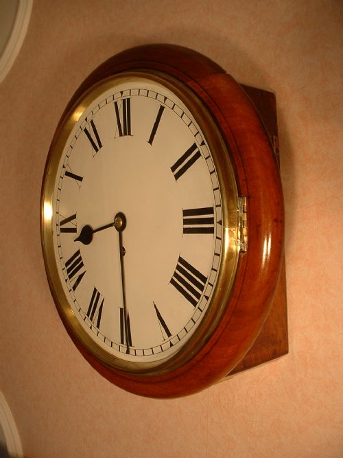 Mahogany Fusee Wallclock