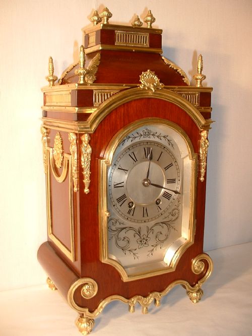 Exceptional Gilt & Mahogany Bracket Clock.