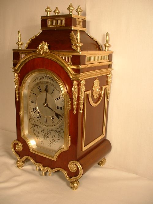 fig 2. Exceptional Gilt & Mahogany Bracket Clock.