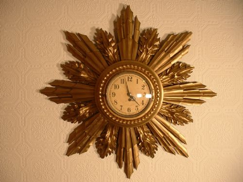 Sunburst Giltwood Clock.