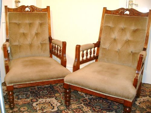 Pair of Edwardian Armchairs.