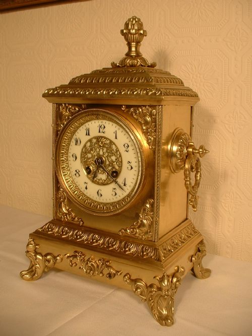 fig 1. Gilt Brass Mantel Clock