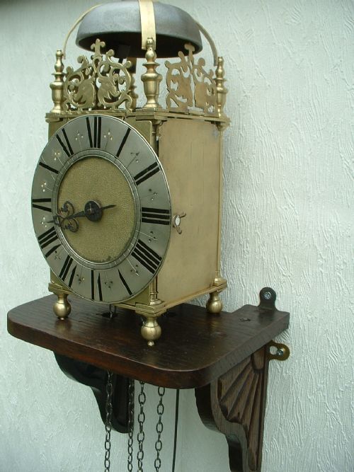 Early C18 Brass Striking Lantern Clock