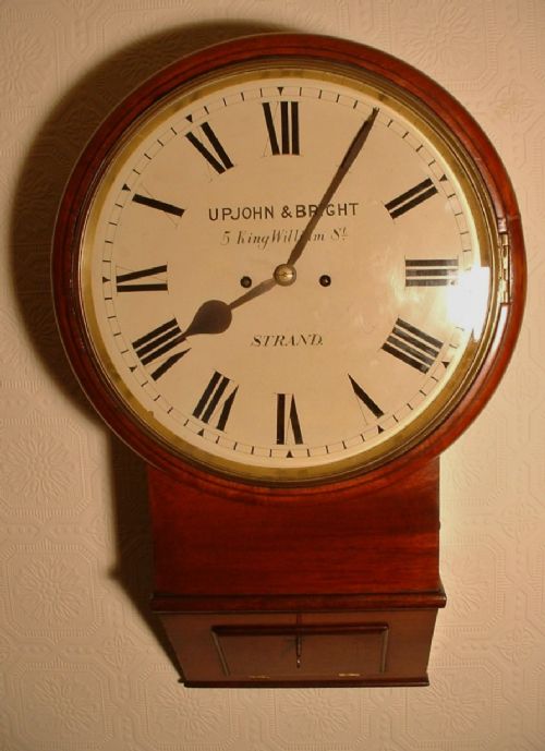 fig 1. London made, Twin Fusee, Drop-dial Wall Clock.