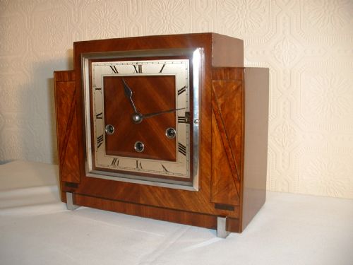 Art-deco Westminster Chime Mantle Clock.