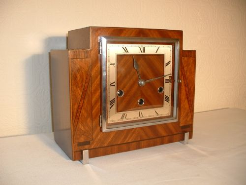 fig 1. Art-Deco Westminster Chime Mantle Clock.