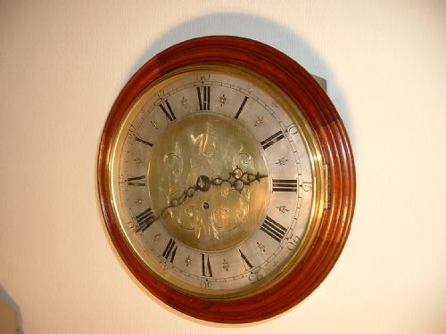 Brass Faced Wall Clock.