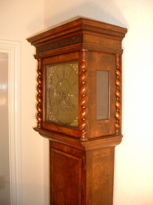 fig 1. Burr Walnut Long-case Clock