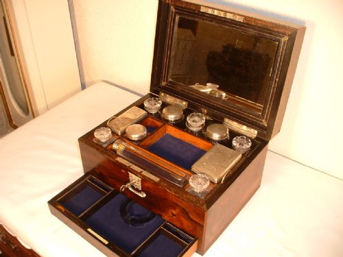 Rosewood Vanity Box by Parkins & Otto, London