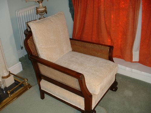 Victorian Bergere Library Chair