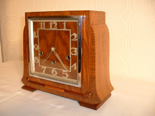 Art-deco Westminster Chime Mantle Clock.