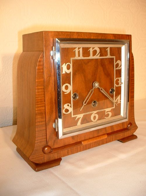 fig 1. Art-Deco Westminster Chime Mantle Clock.