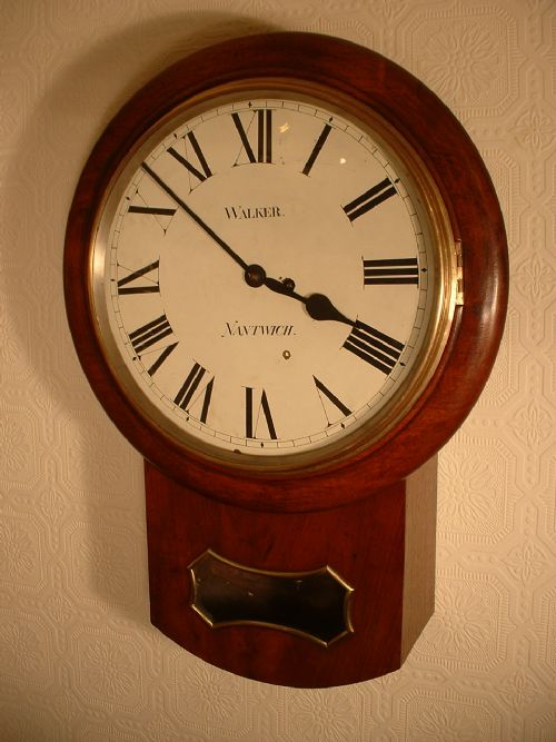 Mahogany Dropdial Wall Clock