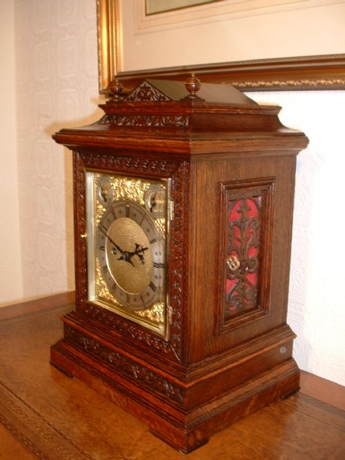 W & H Twin Fusee Quarter-striking Bracket Clock.