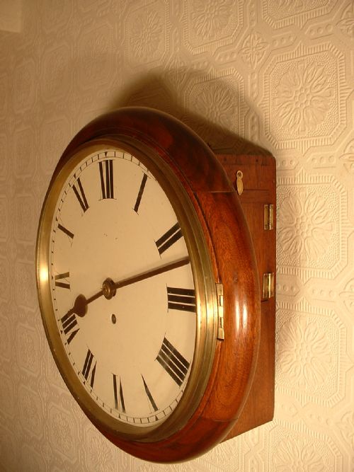 Mahogany 12" Fusee Dial Clock