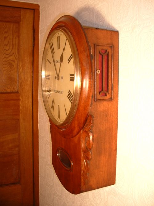 fig 1. Rare Twin Fusee Drop Dial Wall Clock.