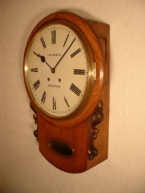 W&h Striking Dropdial Wall Clock.