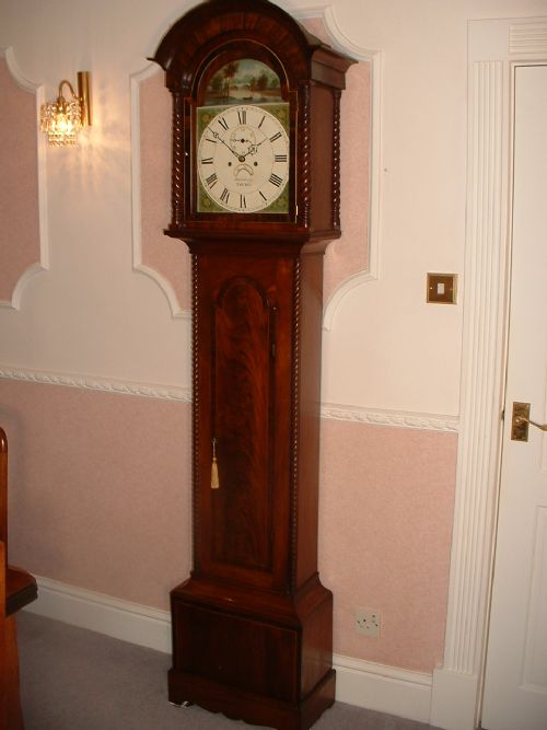 A Fine Regency Mahogany Grandfather Clock