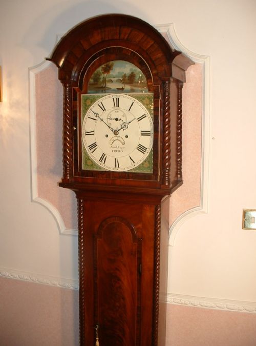fig 1. A Fine Regency Mahogany Grandfather Clock