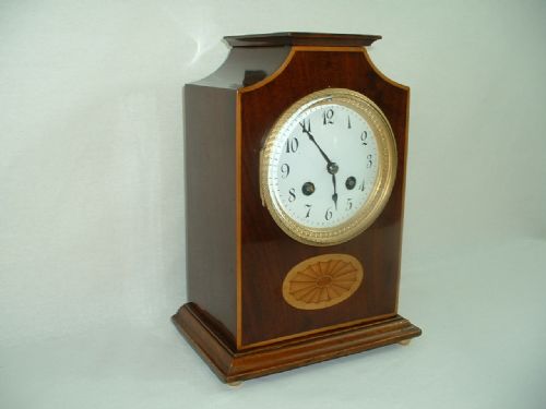 Pagoda Top Mahogany Mantel Clock
