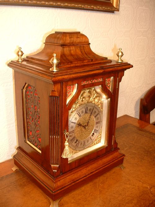 fig 1. Superior Walnut, Quarter Striking Bracket Clock