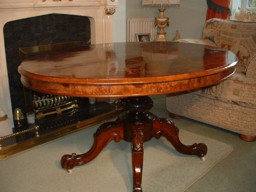 Victorian, Burr Walnut, Loo Table