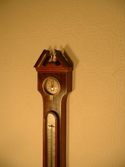 fig 1. Regency Mercury Banjo Barometer.
Vaughan of Newport.