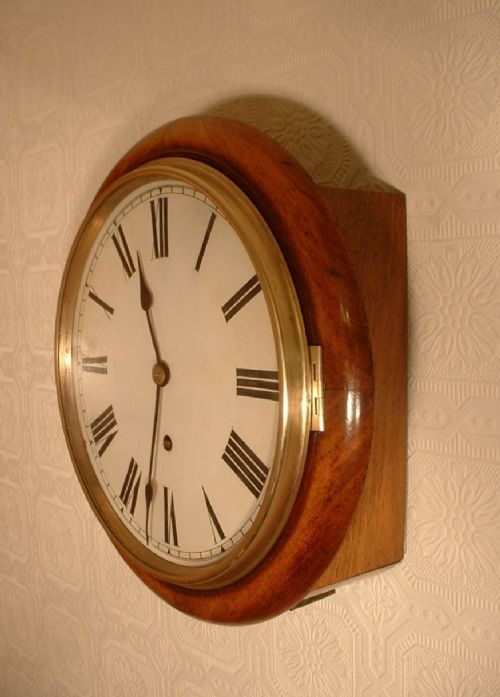 10" Dial, W&h Walnut School/railway Clock.