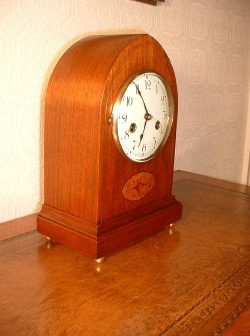 Gustav Becker Mahogany Mantel Clock.