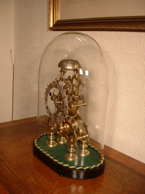 fig 1. A Victorian Fusee Skeleton Clock.Passing Strike,