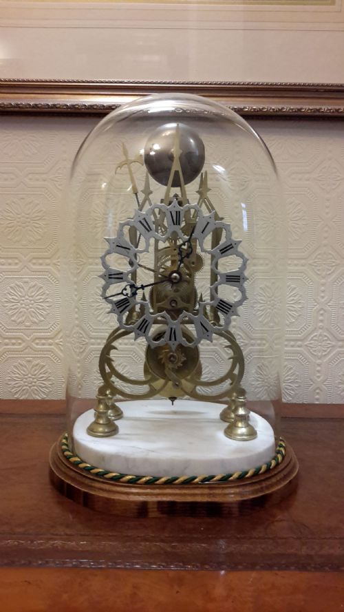 Victorian Cathedral Arch Skeleton Clock