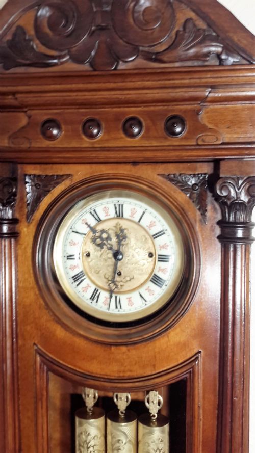 fig 1. Gustav Becker, Grande Sonnerie, Vienna Wall Clock.