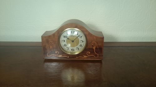 Edwardian Inlaid Mantel Clock