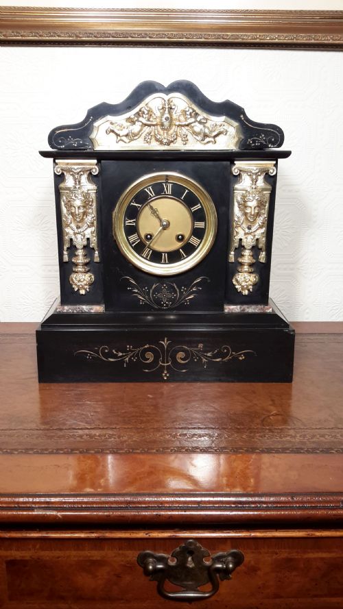 Black Slate, Striking Mantel Clock