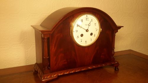 fig 1. Mahogany Striking Mantel Clock