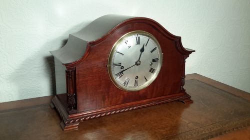 fig 1. Westminster Chime, Mahogany Mantel Clock