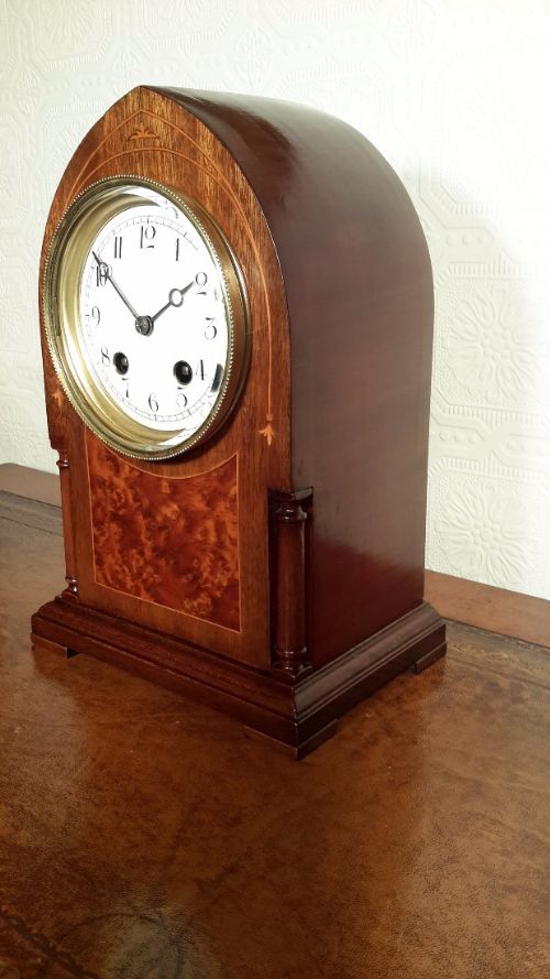 Mahogany Lancet-top Mantel Clock