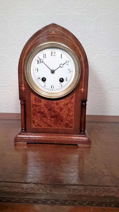 fig 1. Mahogany Lancet-top Mantel Clock