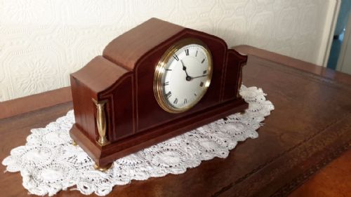 Small Edwardian Mahogany Mantel Clock